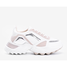 Gordani beige sneakers med metalliska skär 1