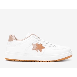 BM Vita och bruna sneakers med Polja -stjärnor 1