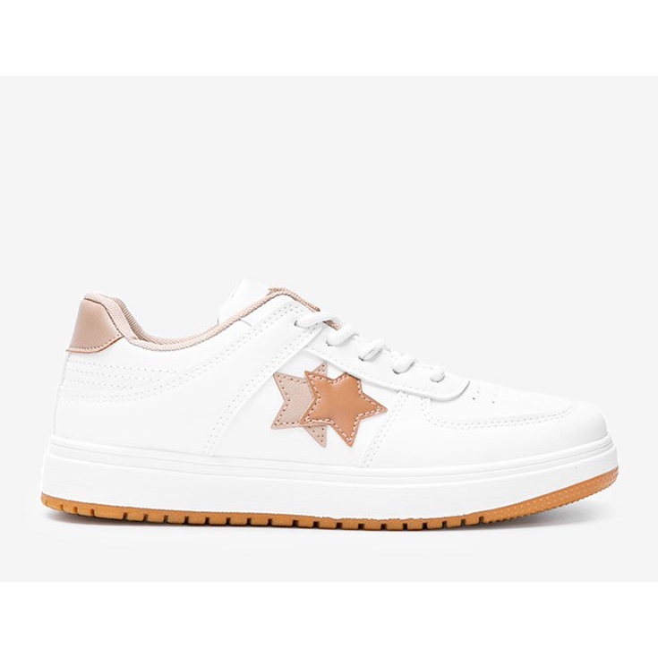 BM Vita och bruna sneakers med Polja -stjärnor 1