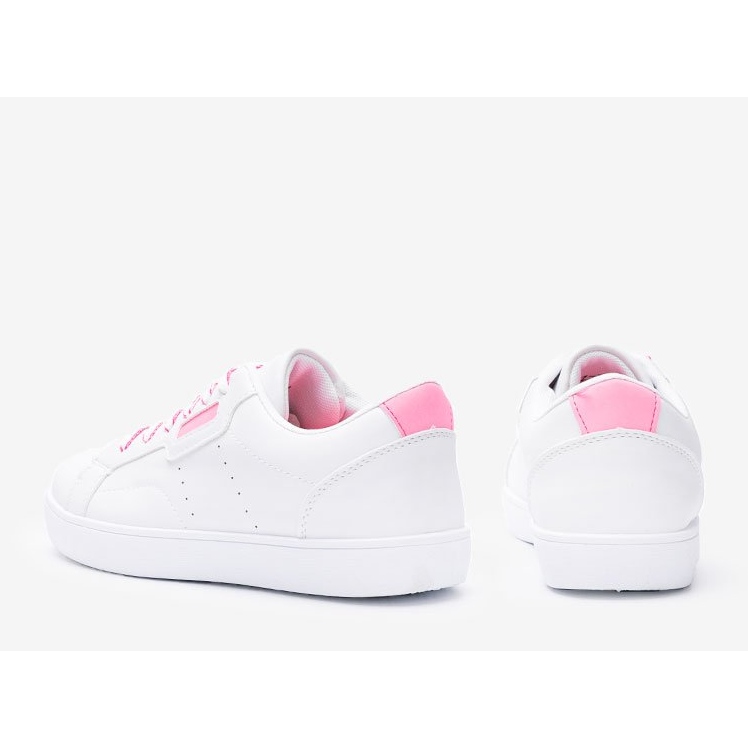 Rosa och vita Boomshom sneakers 1
