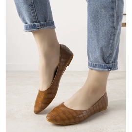 BM Kamelballerinor i Camilia -krokodilhudmönstret brun 1