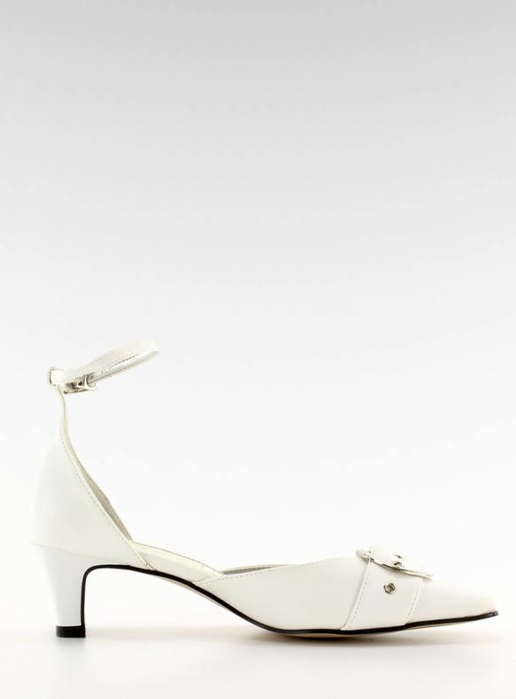 Pumpar med spännet 39696-1 vit brun 2