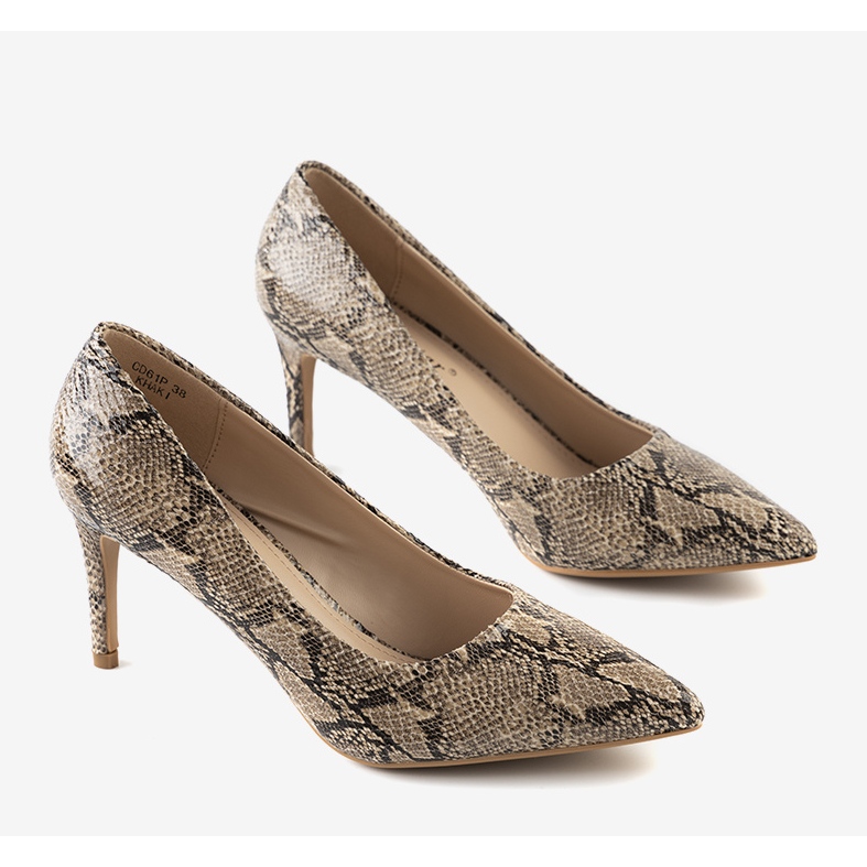 BM Bruna pumpar i Nickle ormskinnsmönster 1