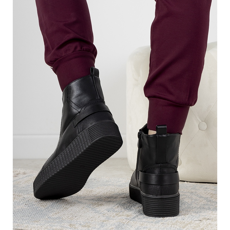 Svarta Nazario -plattformsstövlar 1