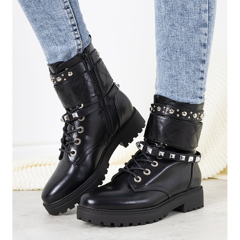 Svarta platta Lapierre -stövlar 1