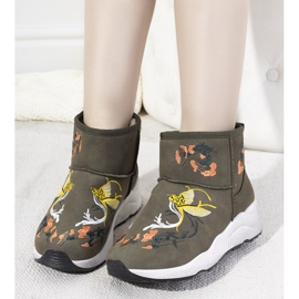 Jamil broderade gröna snöstövlar 1