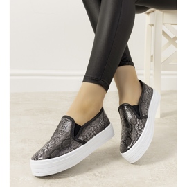 BM Gråa Slip On Irving sneakers svart 1