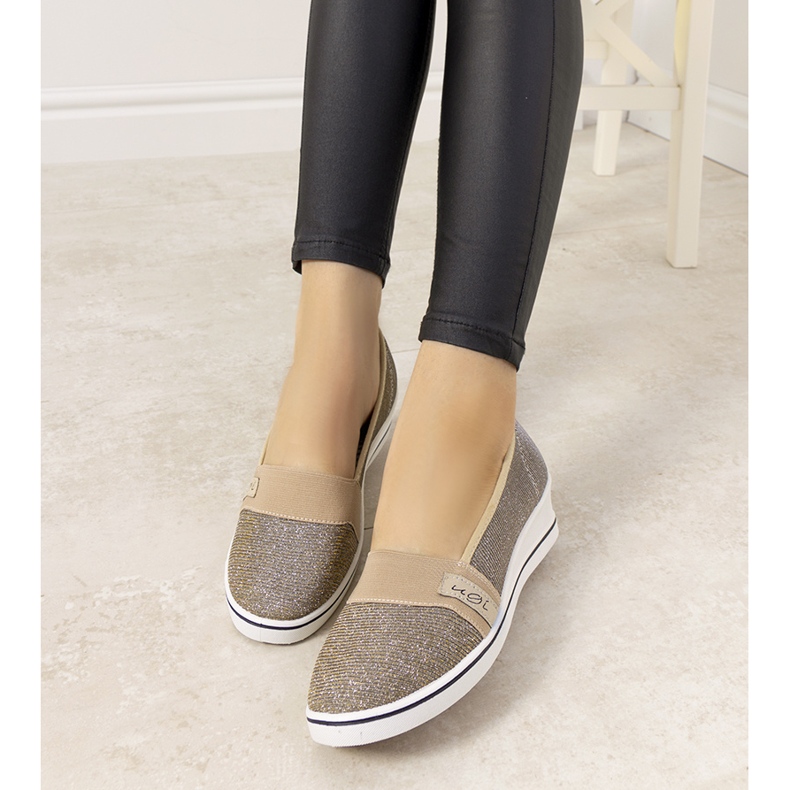Golden Burris wedge sneakers gyllene 2