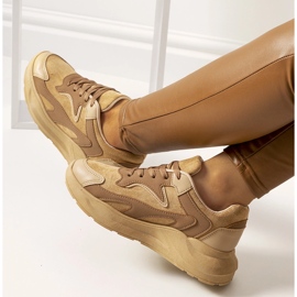 Bruna toffee-sneakers för kvinnor beige 1