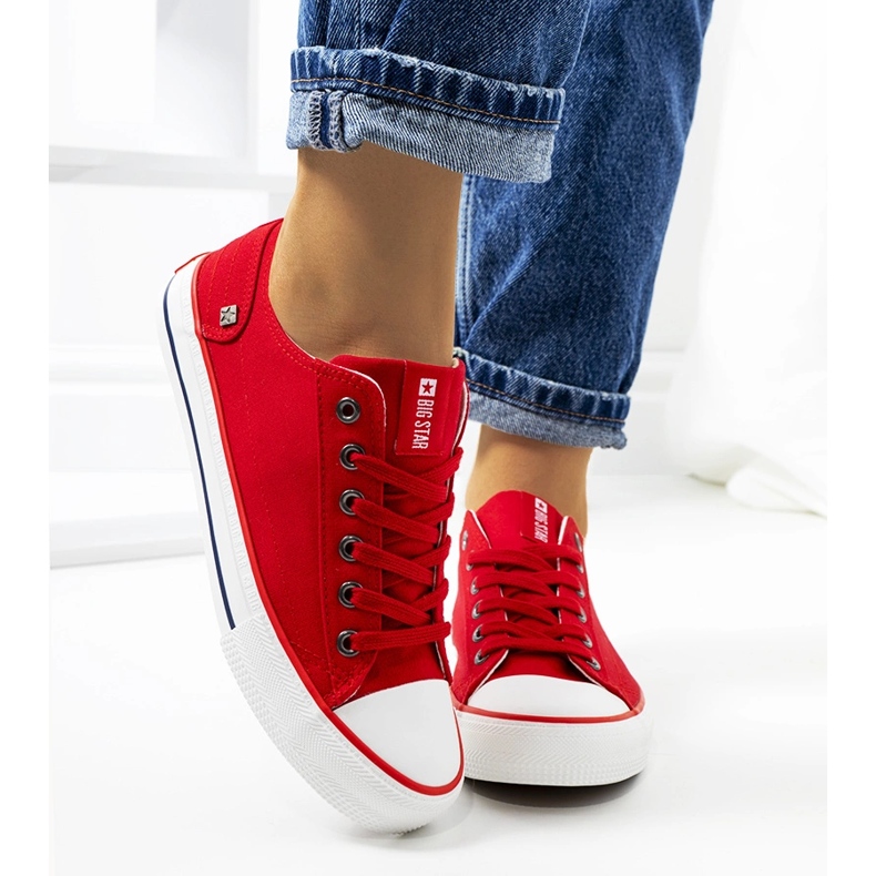 Big Star Red klassiska sneakers DD274339 röd 1
