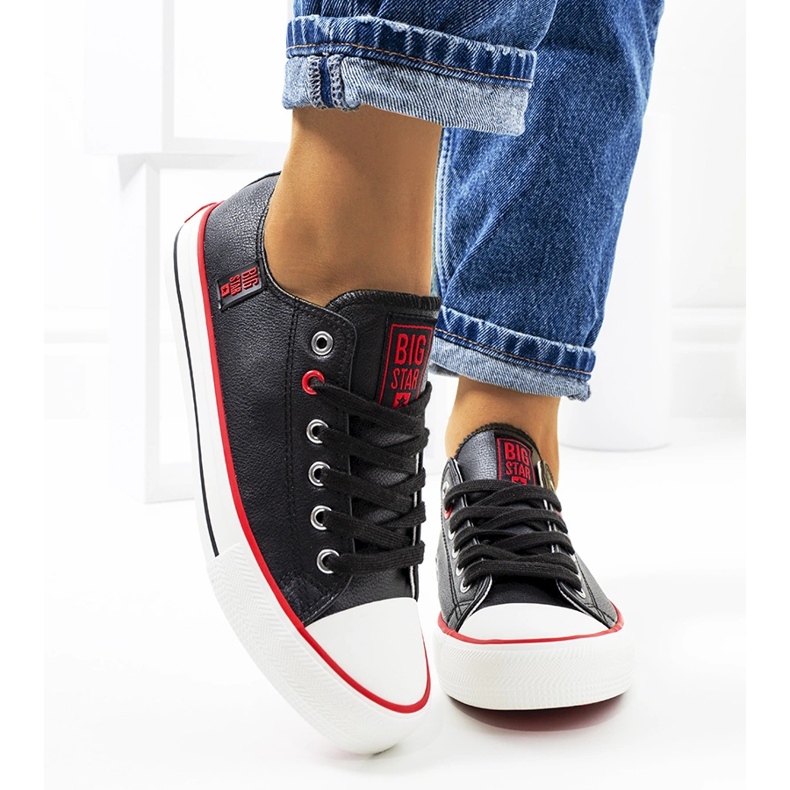 Svarta sneakers för kvinnor Big Star JJ274129 1