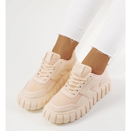 Rosa sneakers på hög Morico-sula 1