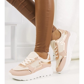 Rosa Basemat-sneakers för kvinnor beige 1