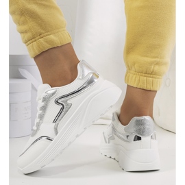 Vita Basemat-sneakers för kvinnor silver- 2
