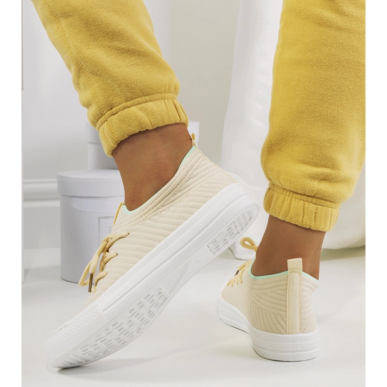 Medina beige sneakers för kvinnor 1