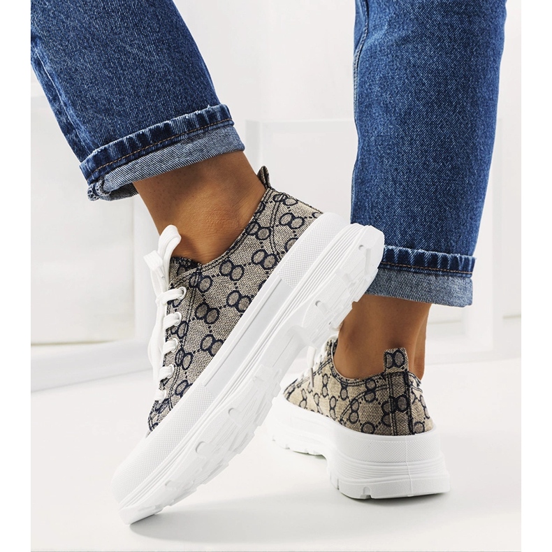 Blå och beiga Waters sneakers beige 1