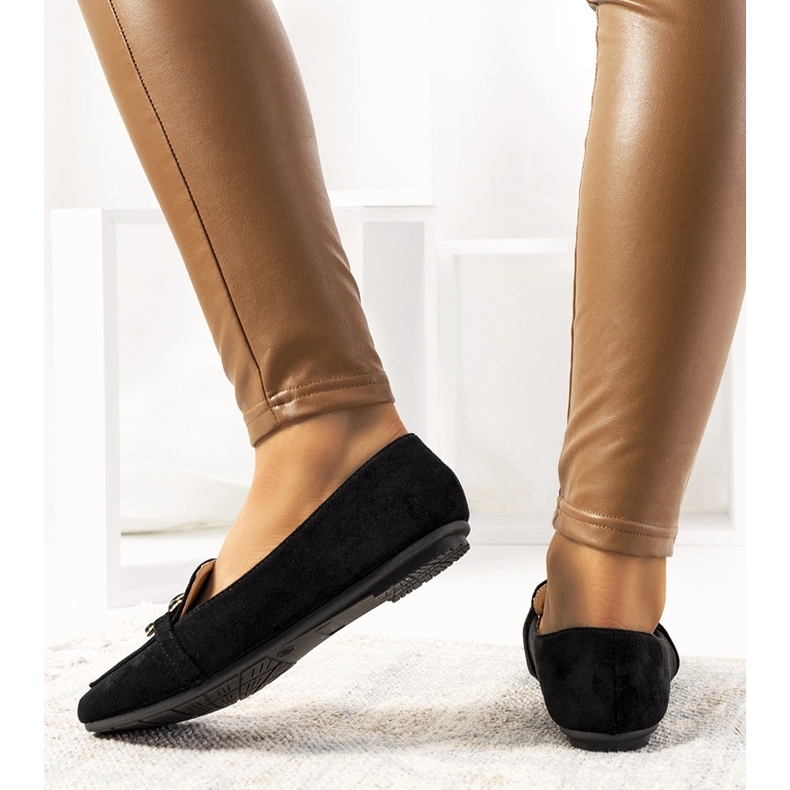 Svarta loafers med fyrkantig tå från Hattie 1