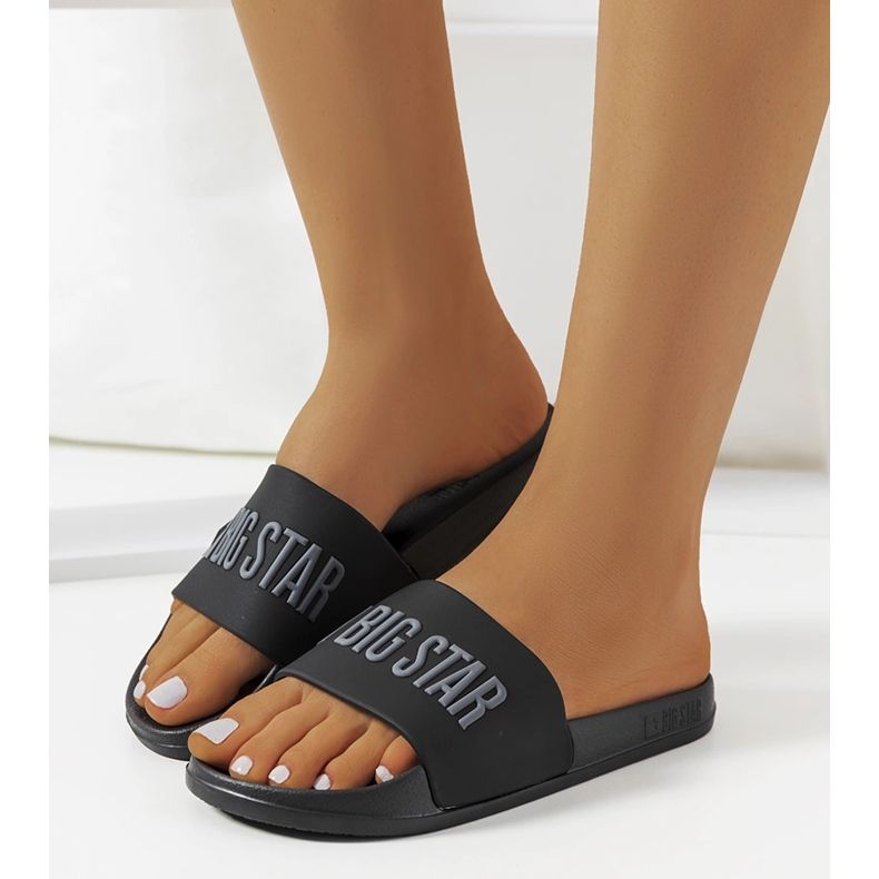 Svarta damtofflor Big Star FF274A200 906 1