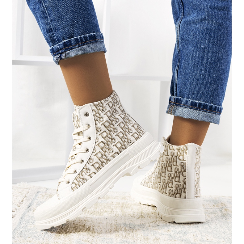 Beige sneakers, damskor, Chester 1