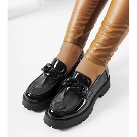 Svarta patentmockasiner med tjock Dominick-sula 1