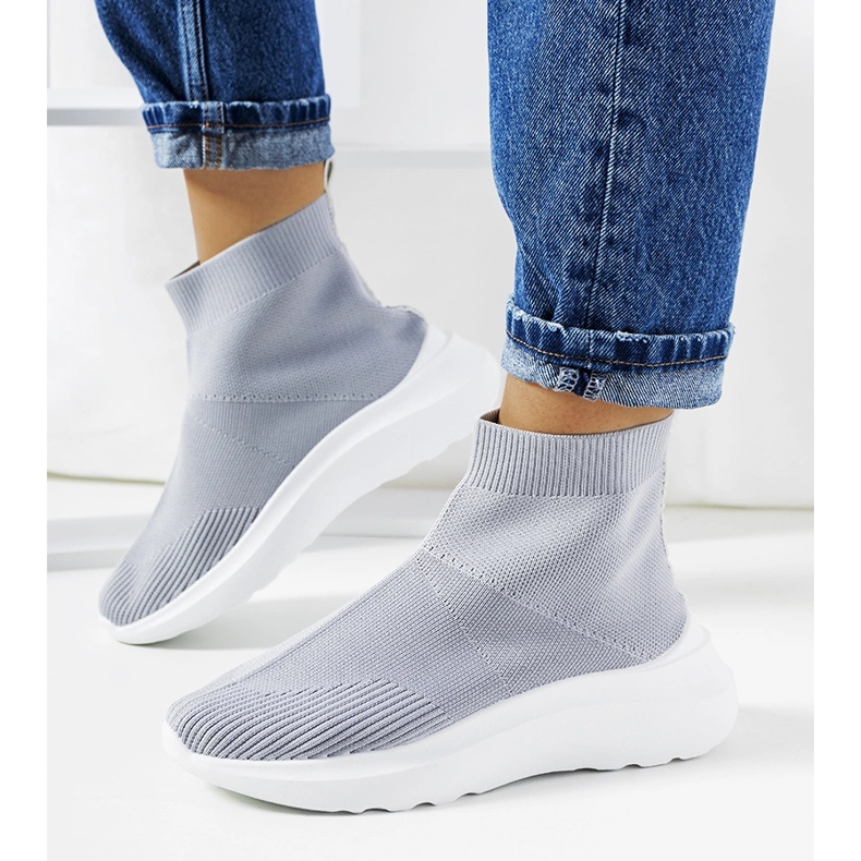 Gråa high-top sneakers från Jennifer 1