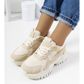 Livorno beige sneakers för kvinnor 1