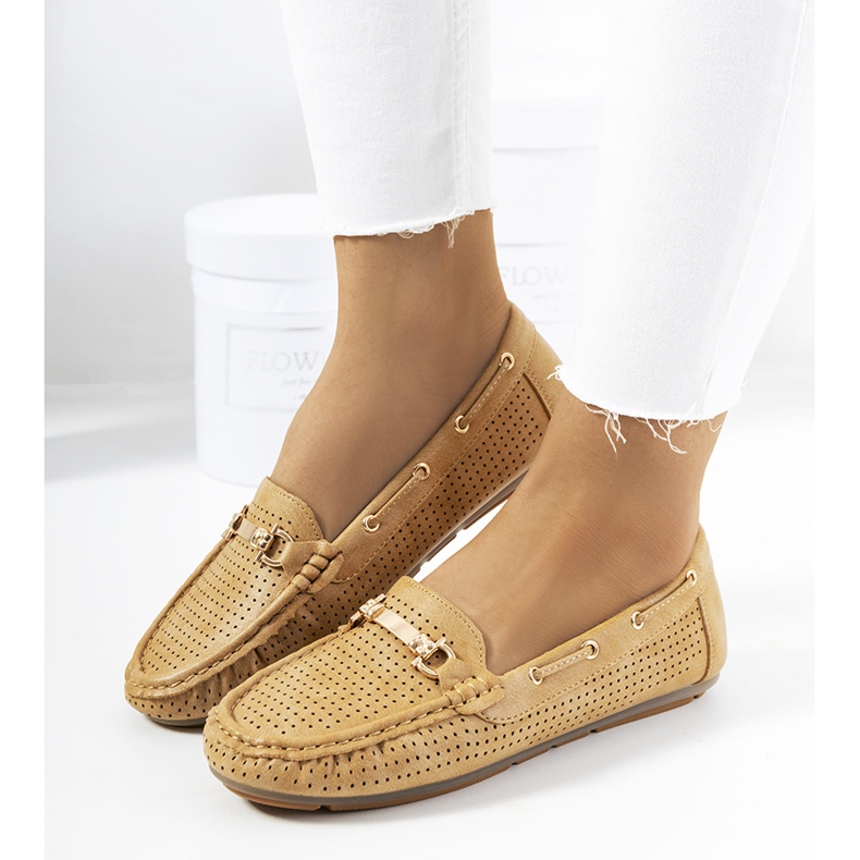Beigebruna Townley loafers för kvinnor 1