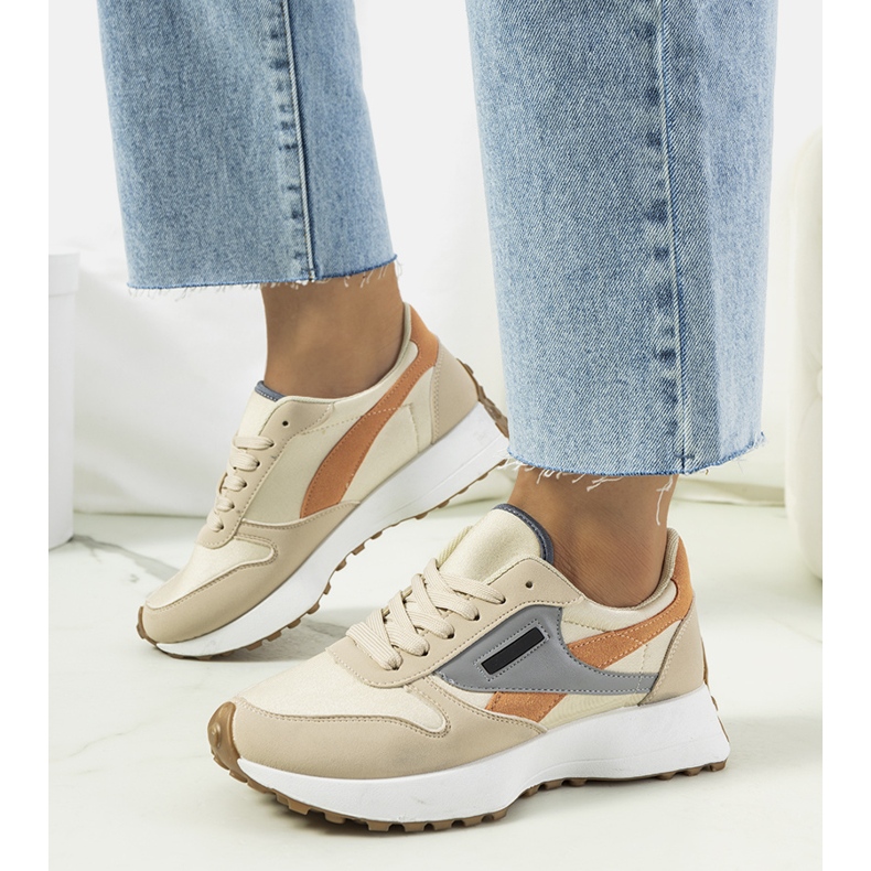 Onorato beige sneakers för kvinnor 1