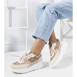 Elyne beige sneakers för kvinnor 1