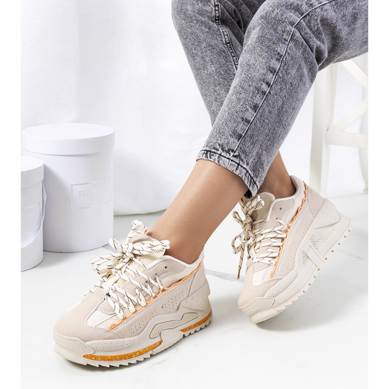 Beige sneakers för kvinnor Savanne 1
