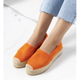 Orange Capelle genombrutna espadrillor 1