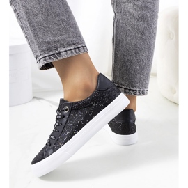 Svarta glänsande Kramer sneakers 1