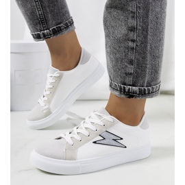 Dings vita och gråa sneakers silver- 1