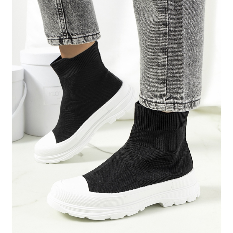 Svarta Mickey ankel sneakers 1