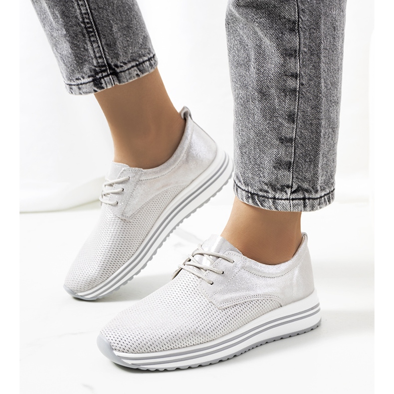 Serra sneakers i silver 1