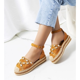 Bruna espadrillor med Dide cubic zirconia 1