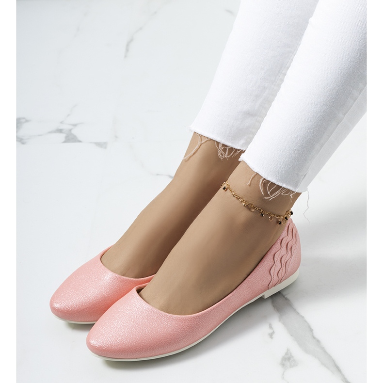 Philippas rosa glänsande ballerinor 1