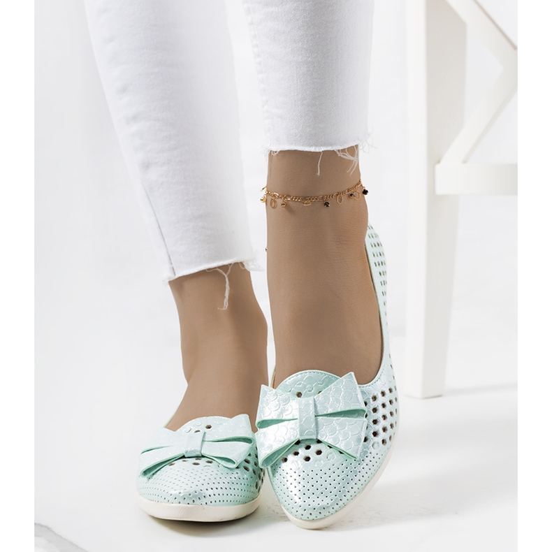 Inney gröna glänsande ballerinor 1