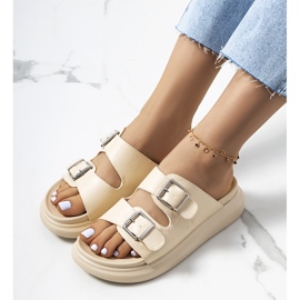 Beiga tofflor med Ageston-spännen beige 1