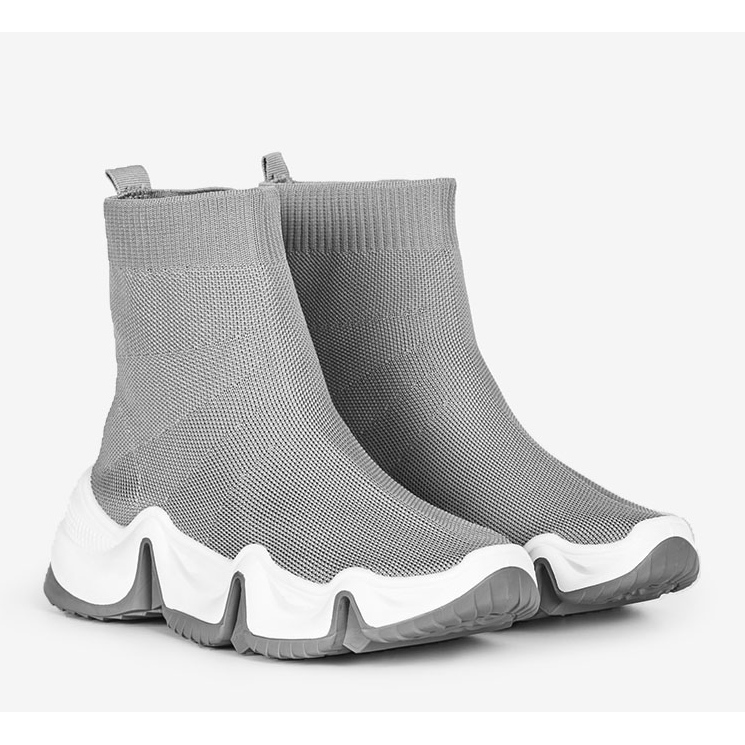 Gråa high-top sneakers från Barnett 1