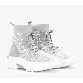 Grå Erma sneakers för kvinnor vit 1