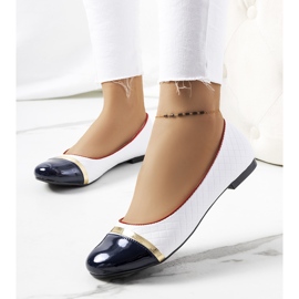 Petra vita ballerinor för kvinnor marinblå 1