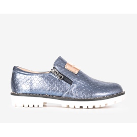 Barn Virton blå metallic brogues 1