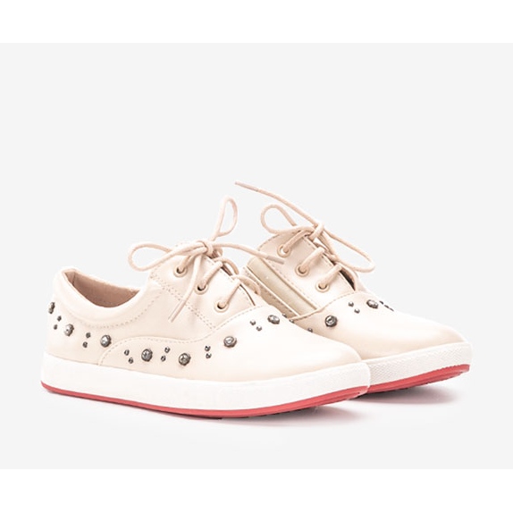 BM Fosses beiga barnsneakers beige beige 1