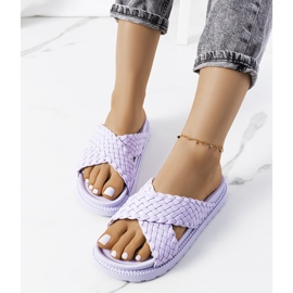 Lila tofflor på Bierings plattform purpur 1