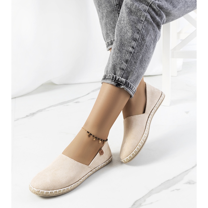 Beige Jacquet espadrillor för kvinnor 1