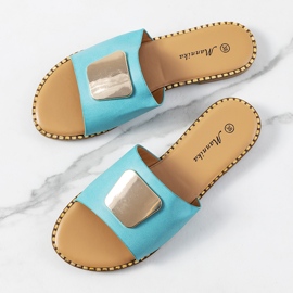 Blå Synan tofflor för kvinnor 1