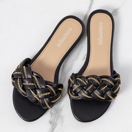 BM Svarta eleganta Correra tofflor 1