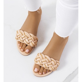 BM Eleganta beige Correra tofflor 1