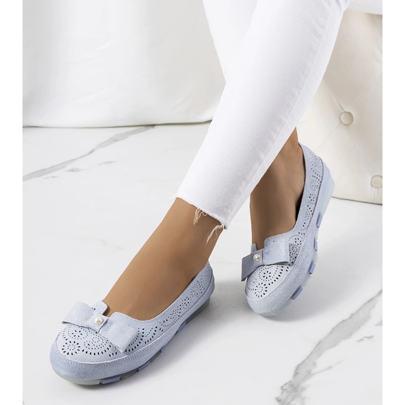 Catania blå loafers i läder 1